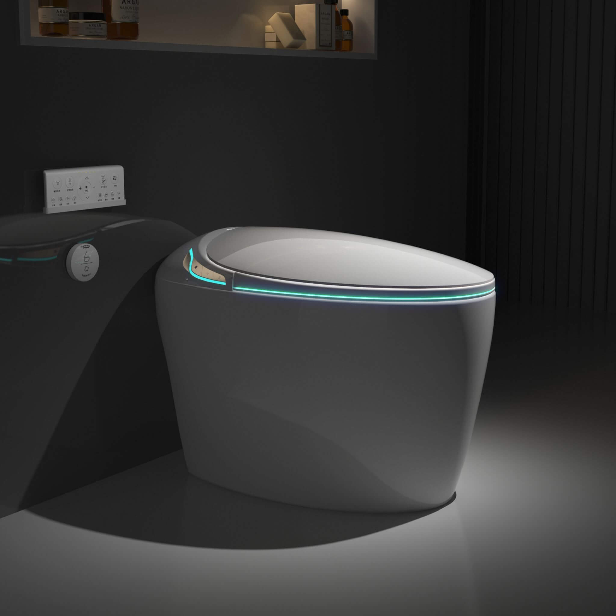 Nuvia Smart One-Piece Toilet With Bidet, Foot Sensor, LED Display And Dryer (SAK80112)