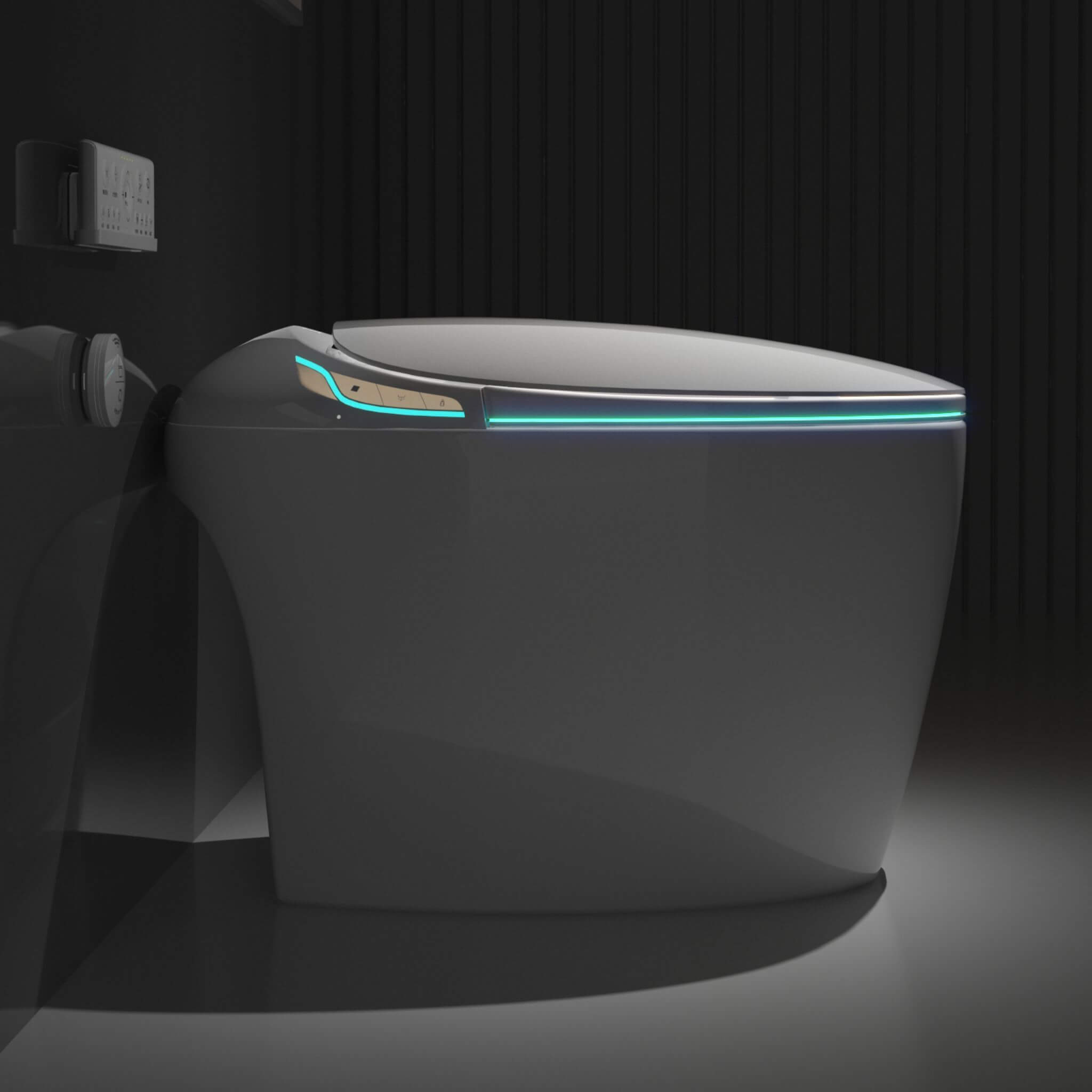 Nuvia Smart One-Piece Toilet With Bidet, Foot Sensor, LED Display And Dryer (SAK80112)