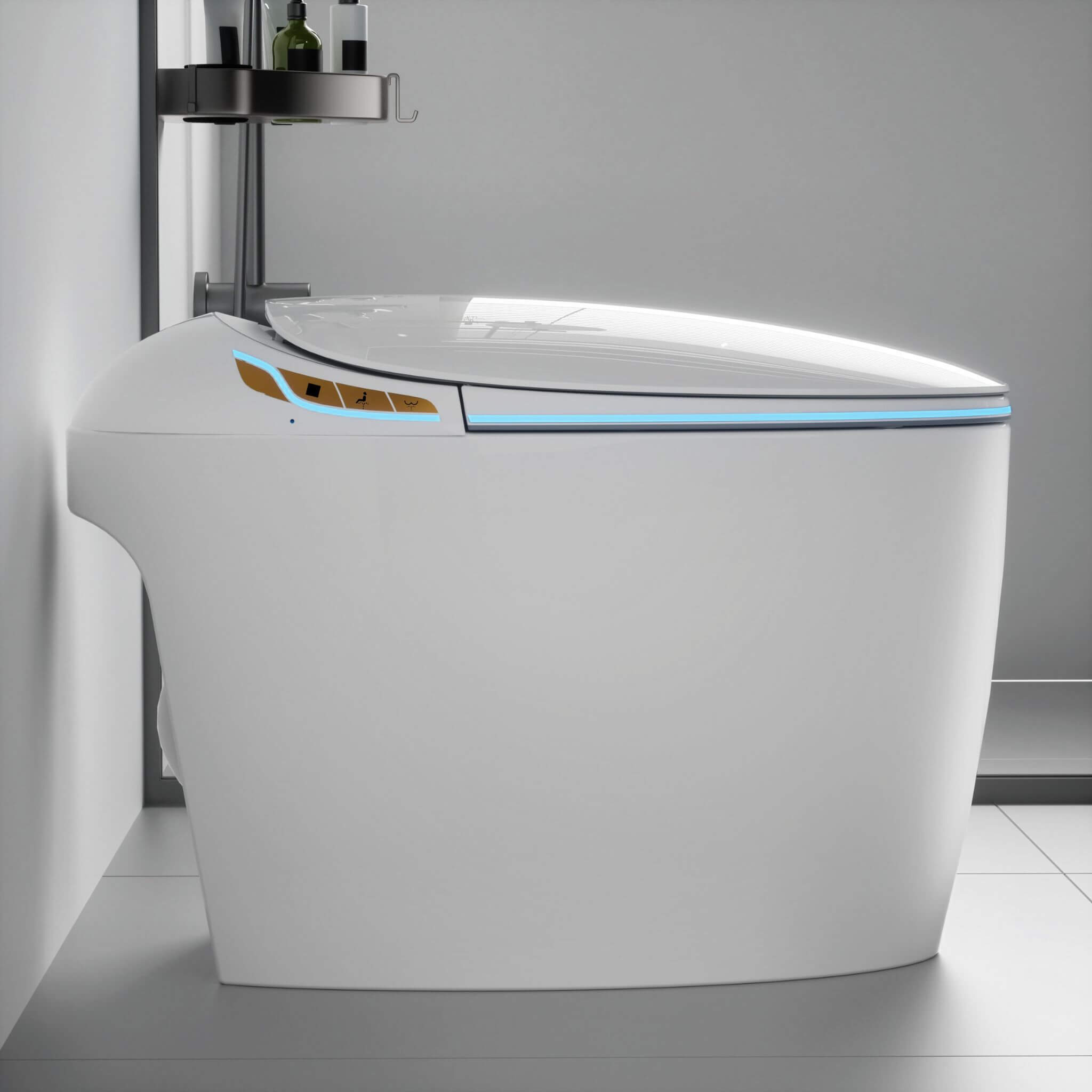 Nuvia Smart One-Piece Toilet With Bidet, Foot Sensor, LED Display And Dryer (SAK80112)