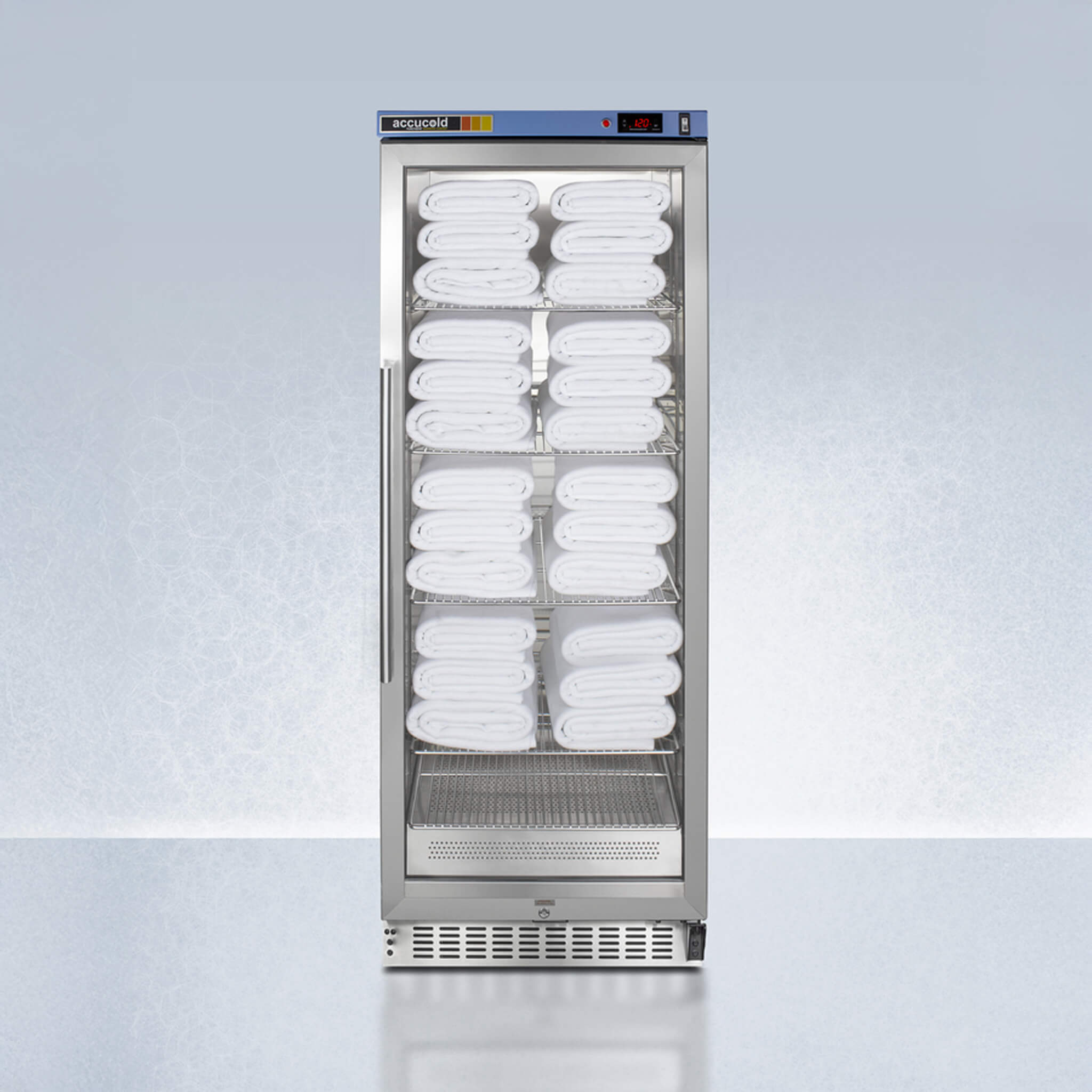 Summit 24‑Inch Wide 10.6 Cu Ft Passive‑Heat Blanket Warmer With Glass Door & Digital Thermostat [PTHC125G] (SAK18294)