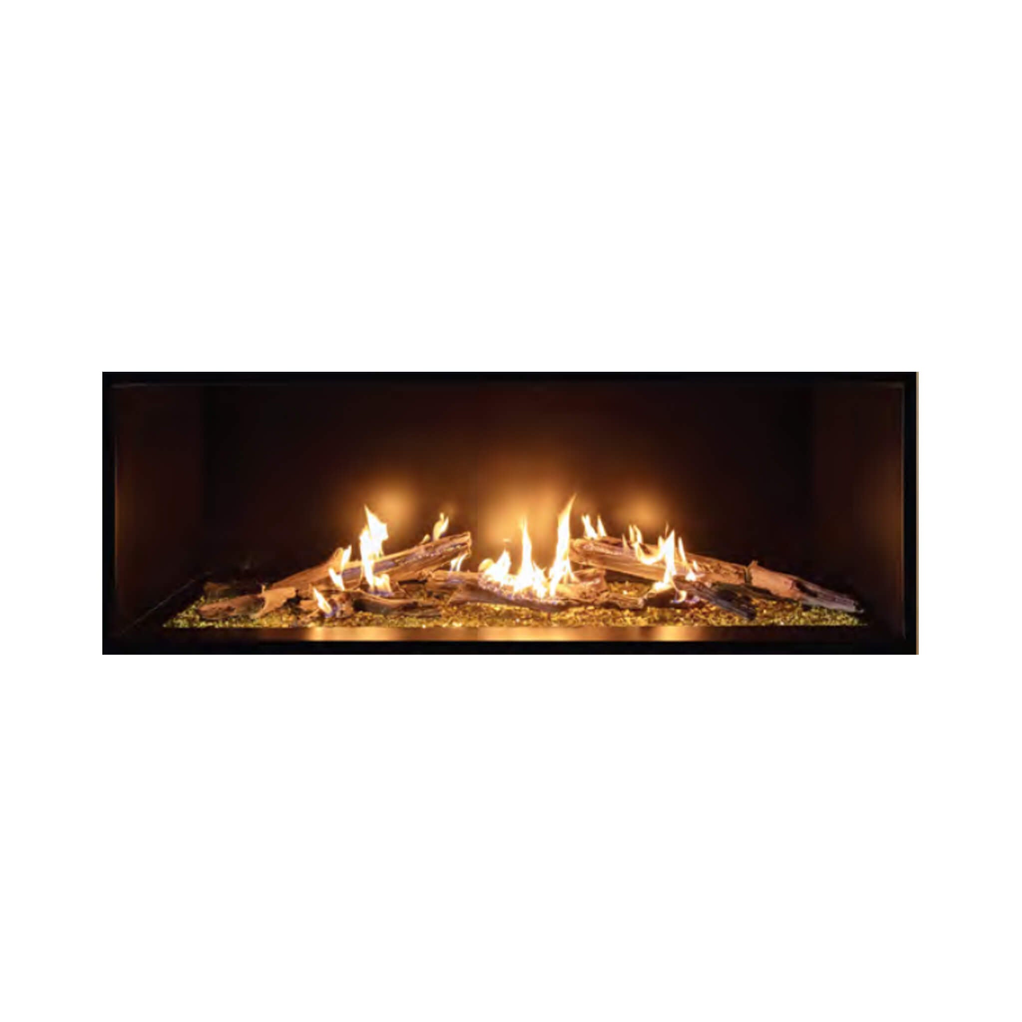 Summit 72-Inch Linear Fireplace With Bedrock [SML-72BR] (SAK92081)