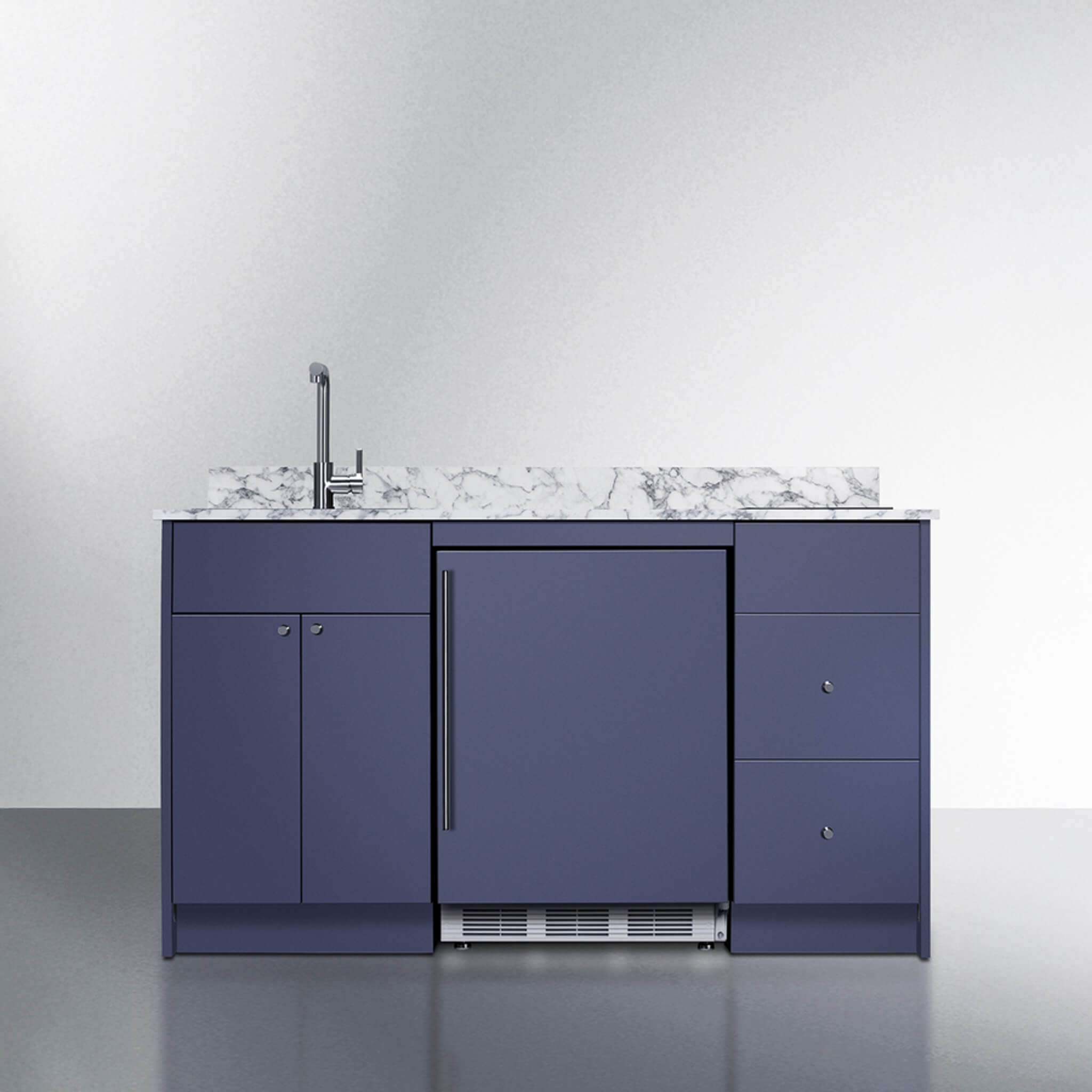 Summit Turnkey Caldera Kitchenette With A Cooktop, Refrigerator-Freezer, Sink, And Pre-Installed Cabinetry [CALDERAWH35] (SAK73248)