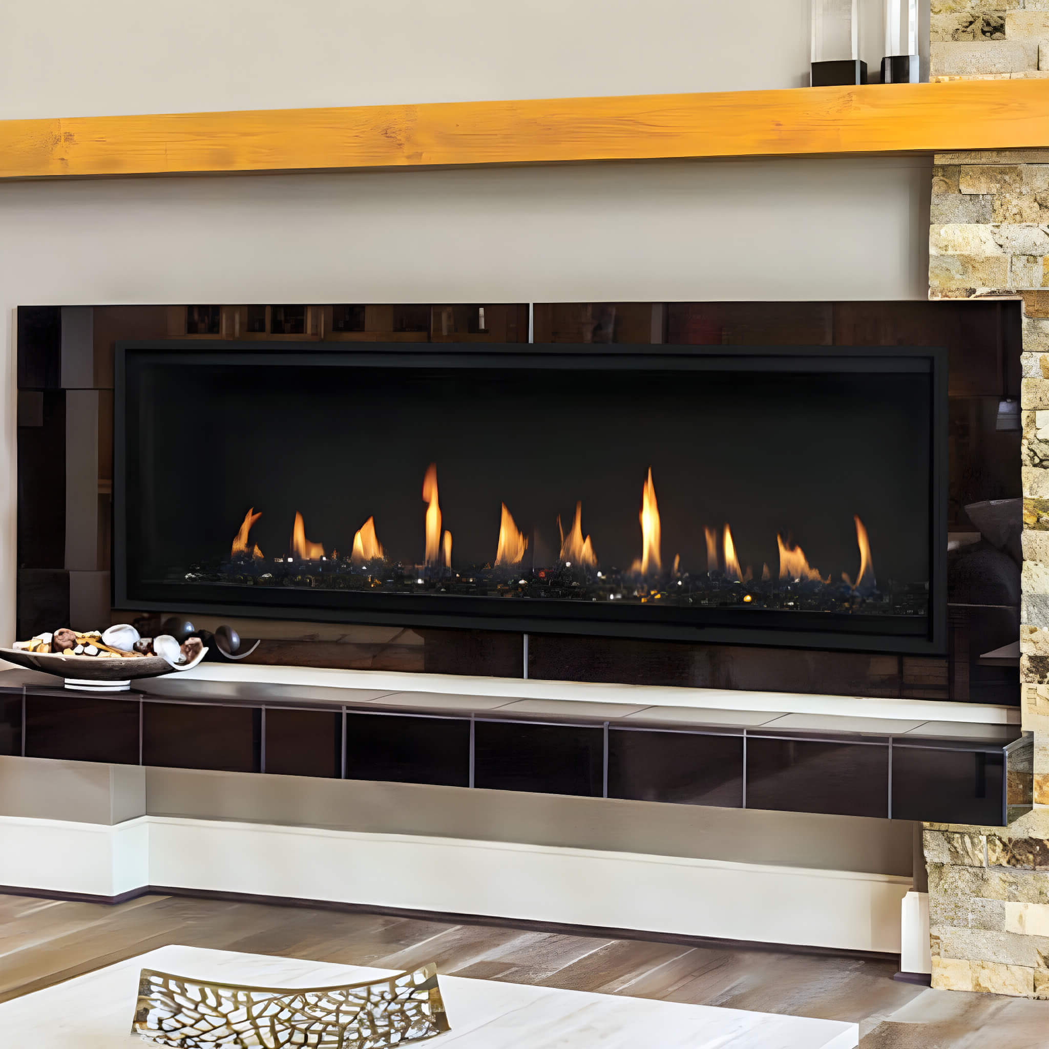 Superior Fireplaces 48-Inch Linear Direct Vent Natural Gas Fireplace [DRL4048TEN] (SAK48631)