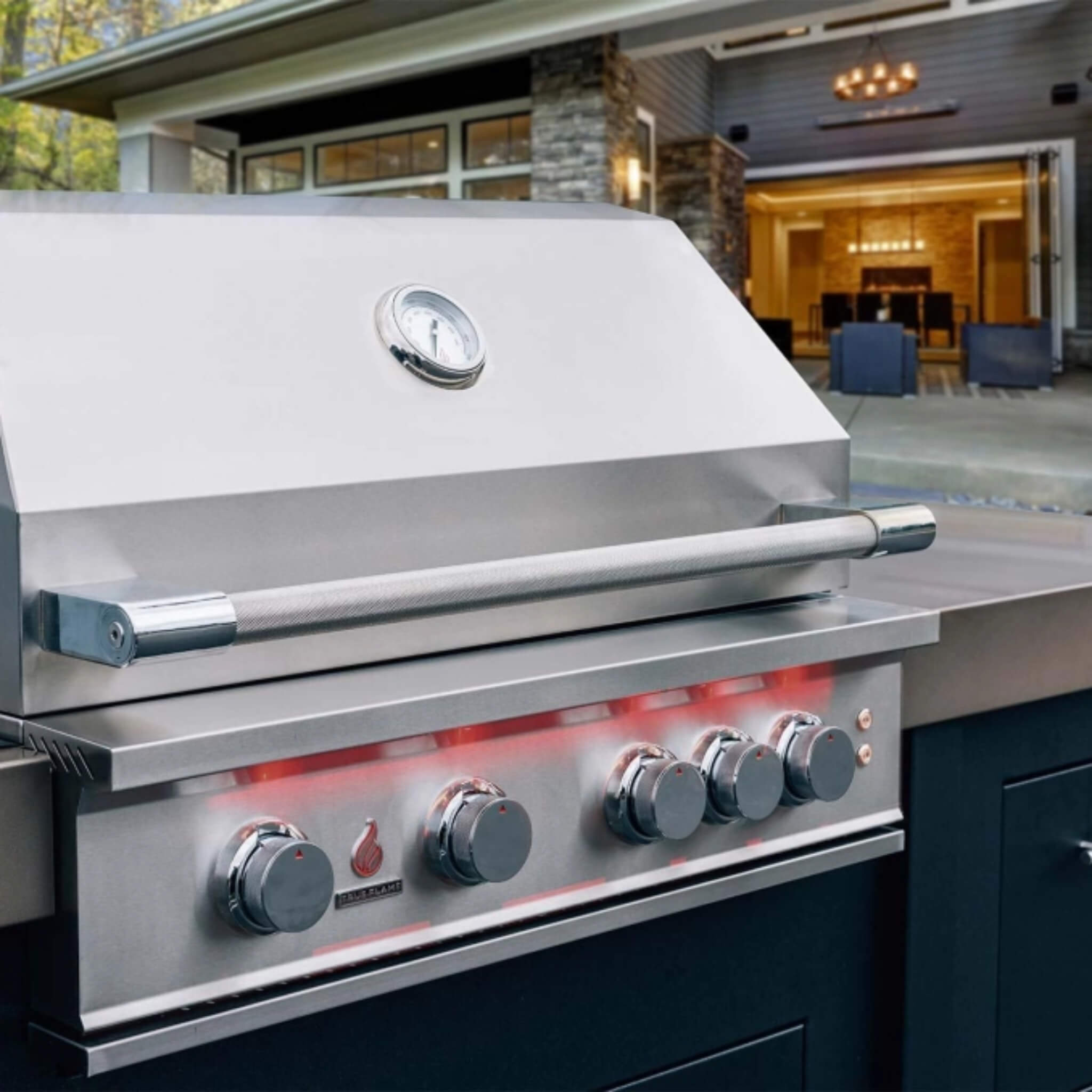 TrueFlame Built-In Stainless Steel Freestanding Gas Grills With Deluxe Cart [TF25/32/40] (SAK76845)
