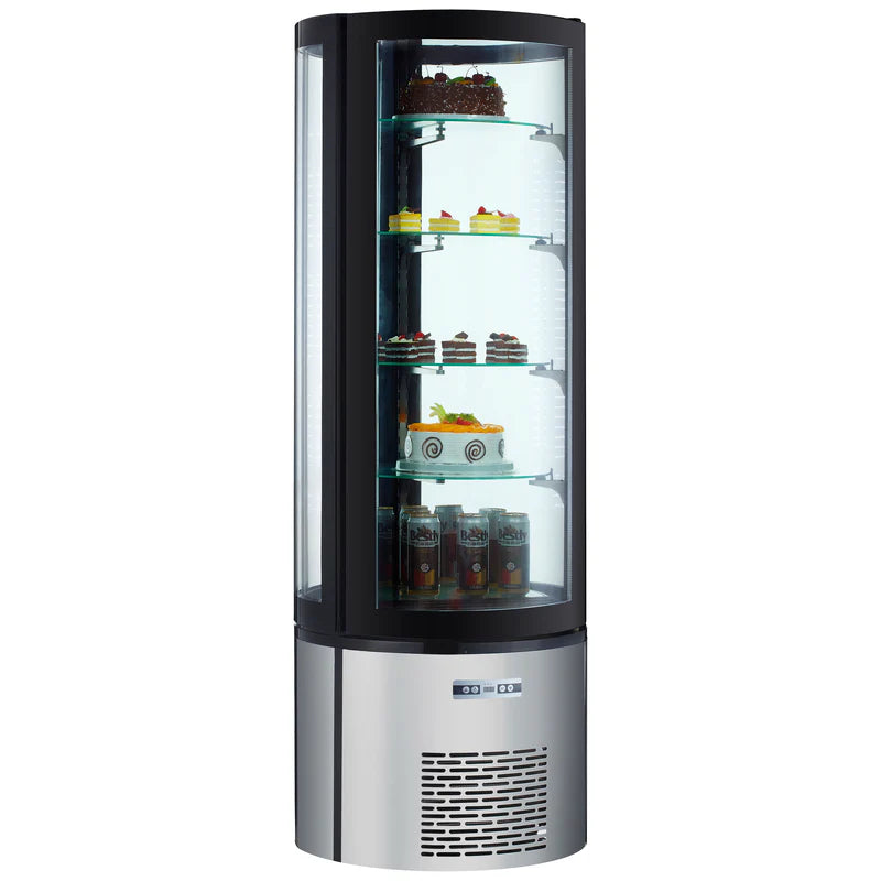 Black Diamond Standing Refrigerated Cake Display, Single Glass Door, 12.7 cu ft, in Stainless Steel