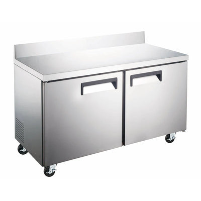 U-Star Worktop Refrigerator, Two Solid Doors, 11.9 cu ft Capacity, in Stainless Steel