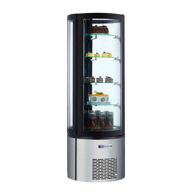 Black Diamond Standing Refrigerated Cake Display, Single Glass Door, 12.7 cu ft, in Stainless Steel