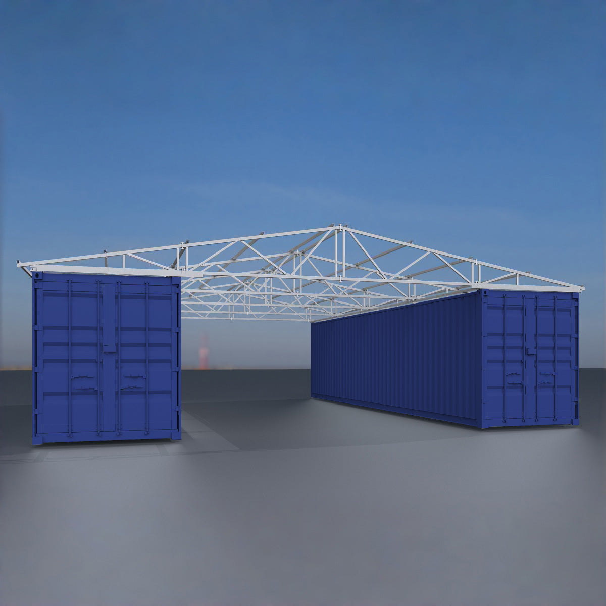 W36'xL40'xH4' Steel Shipping Container Roof Kit
