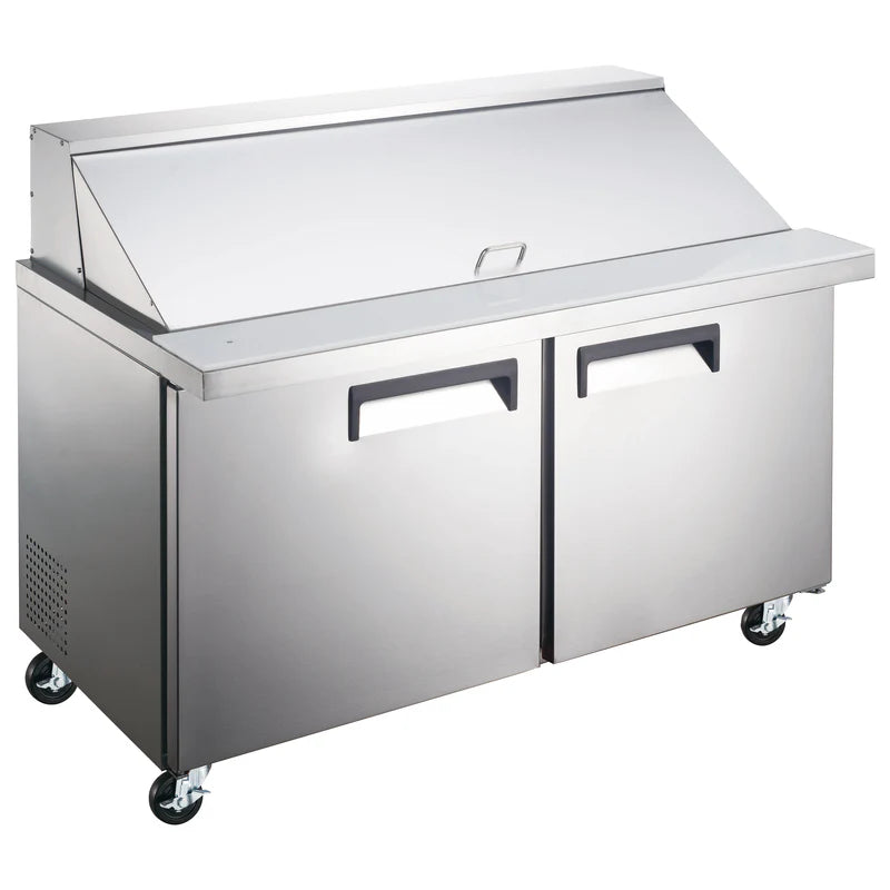 Grista Refrigerated Mega Top Salad/Sandwich Prep Table, Two Doors, 47", in Stainless Steel