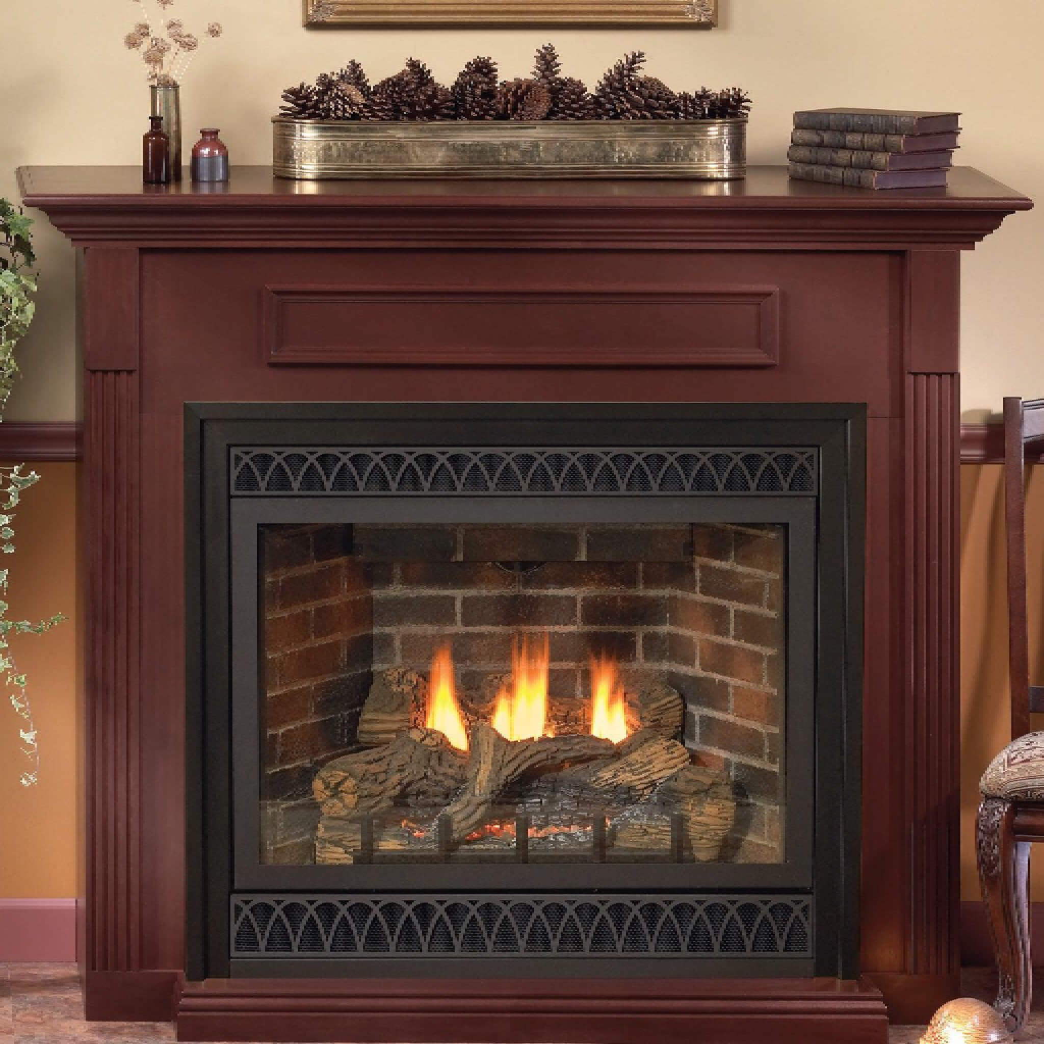 White Mountain Hearth Tahoe Natural Gas Direct Vent Deluxe Fireplace, 42" [DVD42FP] (SAK56218)