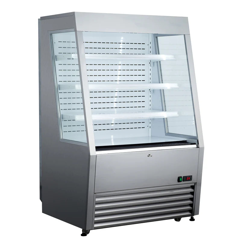 Black Diamond Vertical Air Curtain Merchandiser, 36.2"W, in Stainless Steel