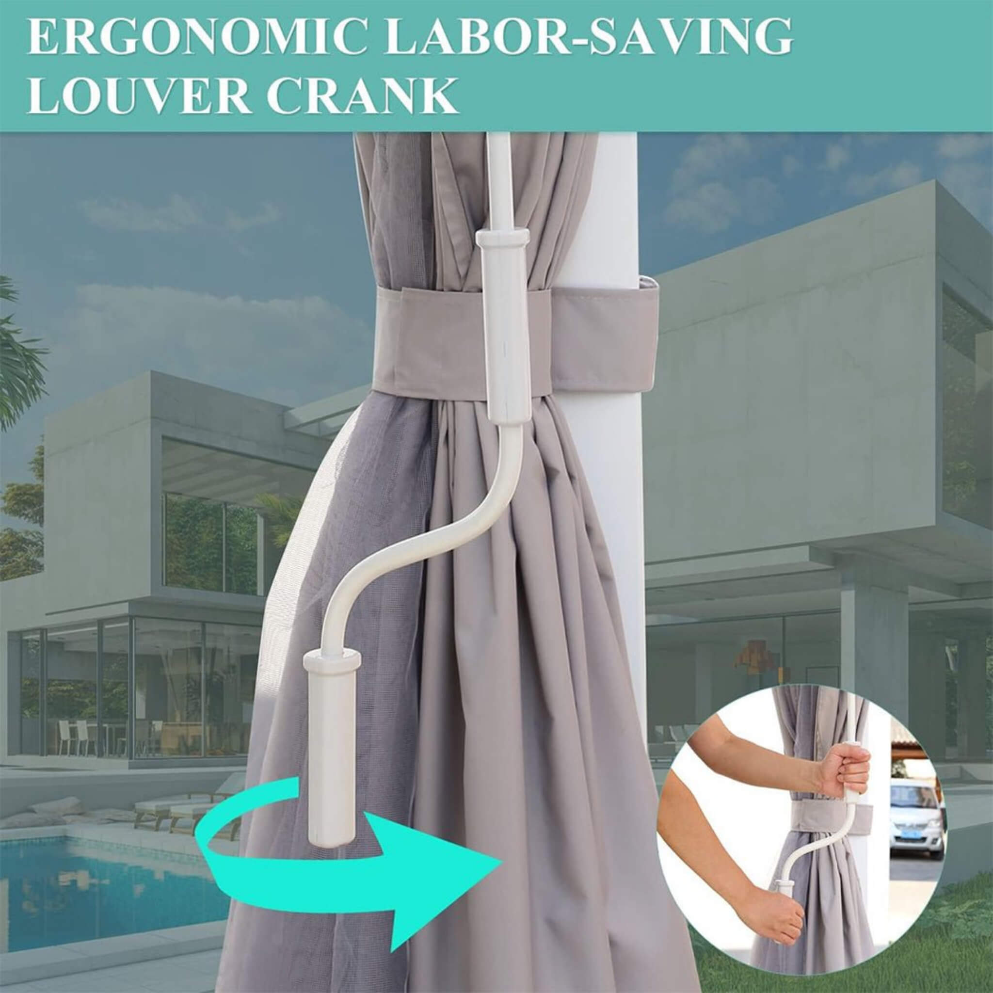 [12X20FT] Alora Outdoor Hardtop Louvered Pergola With Adjustable Aluminum Rainproof Roof (SAK18625)