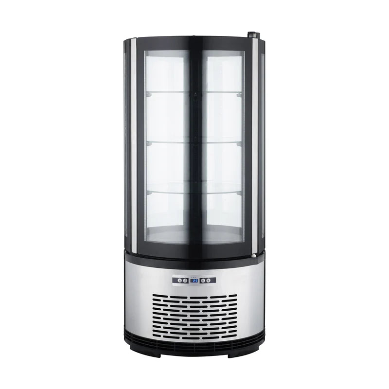 Black Diamond Countertop Refrigerated Cake Display, Single Glass Door, 3.53 cu ft, in Stainless Steel