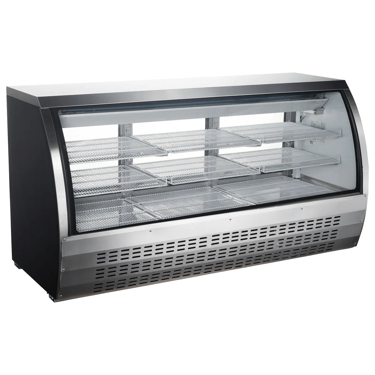 U-Star Curved Glass Refrigerated Deli Case, in Black