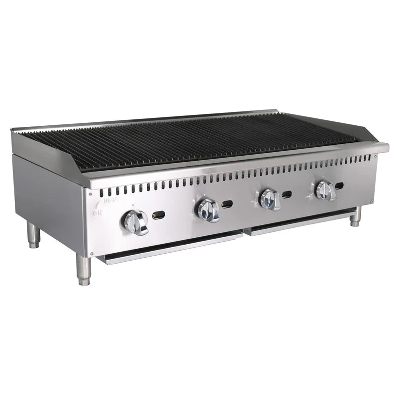 Black Diamond 48" Standard Series Charbroiler, 4 Burners, in Stainless Steel
